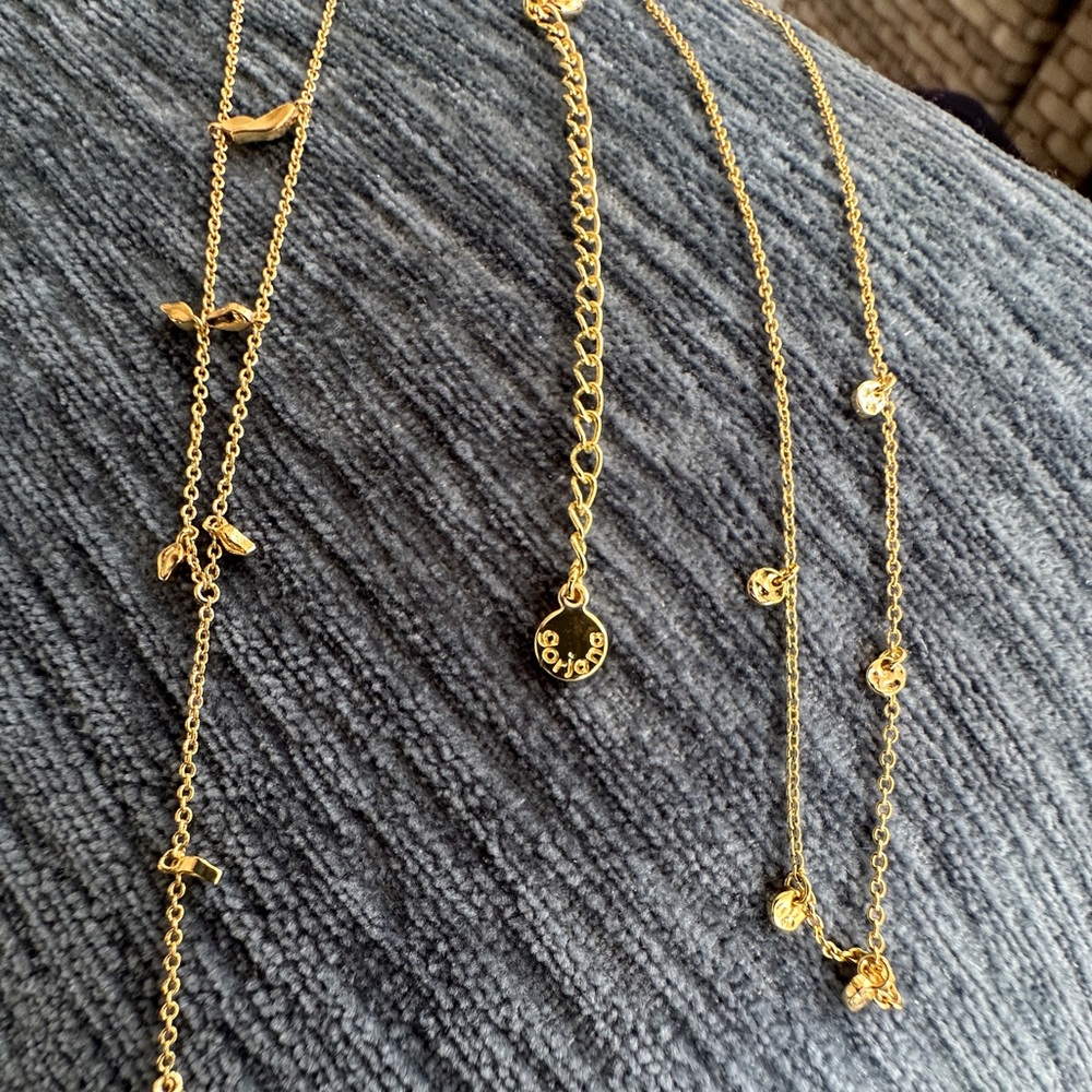 3 Gorjana Necklaces - choker, dangle, Y necklace plus extender